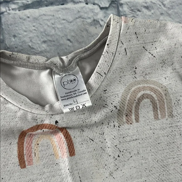 Small Shop Cream Rainbow Kids Dress - Picture 3 of 4